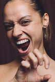 Bad Bones Betty Earrings - Gold