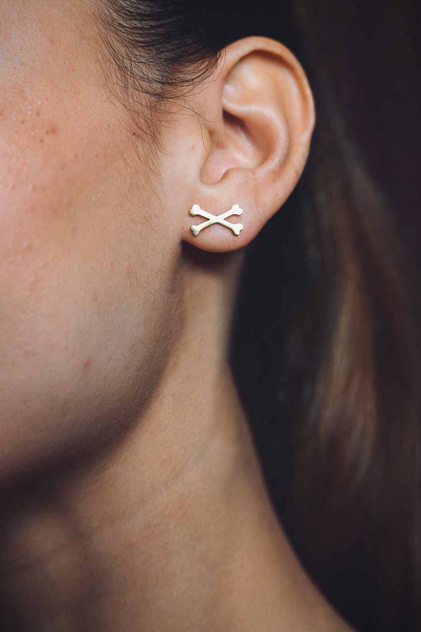 Bad Bones Studs - Gold