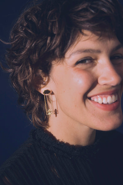Ivy and Archie in the Clouds Earrings - Gold