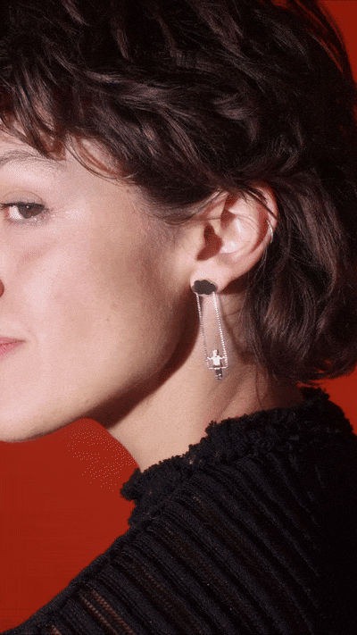 Archie in the Clouds Earrings - Silver