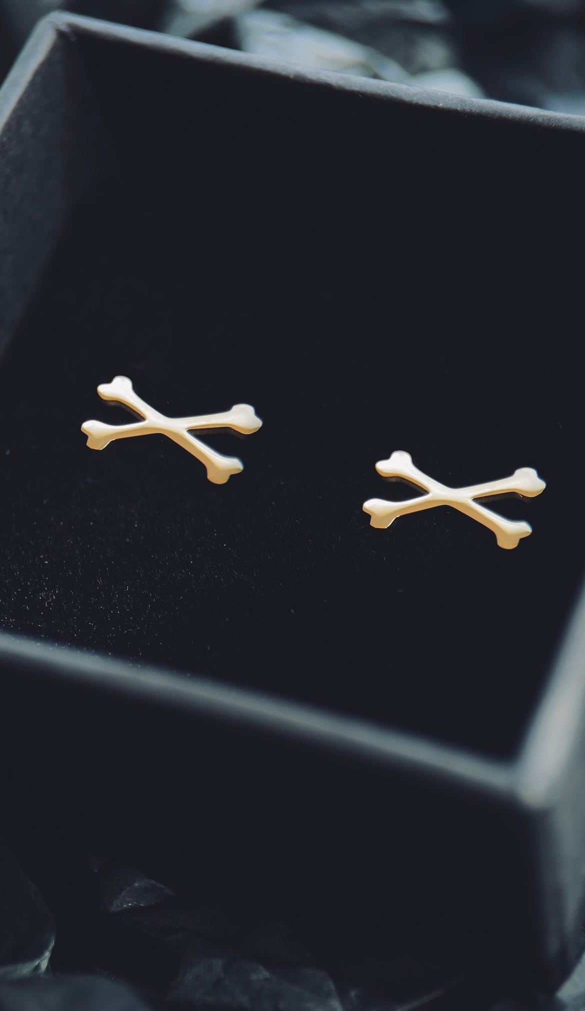 Bad Bones Studs - Gold