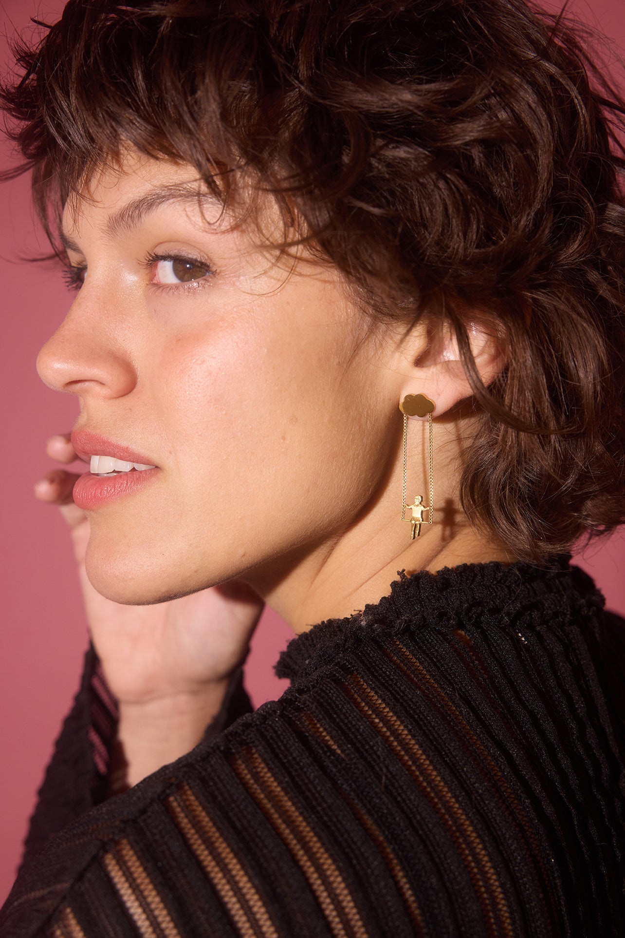 Archie in the Clouds Earrings - Gold