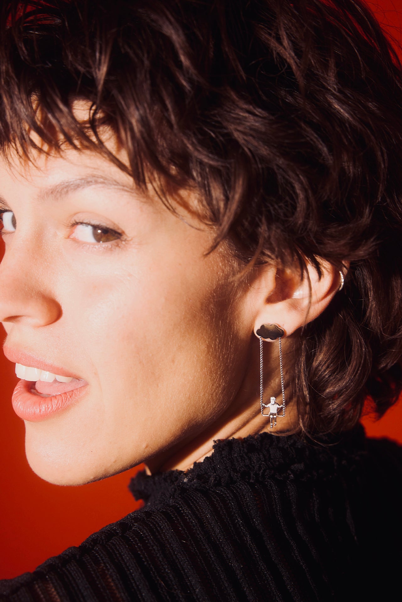Archie in the Clouds Earrings - Silver