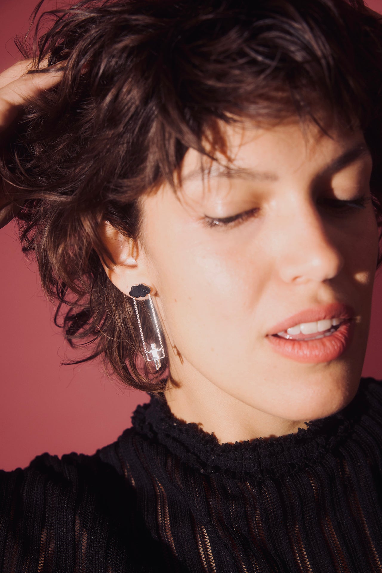 Archie in the Clouds Earrings - Silver