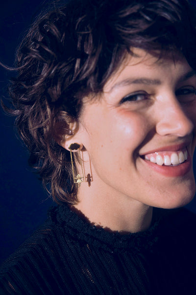 Ivy and Archie in the Clouds Earrings - Gold
