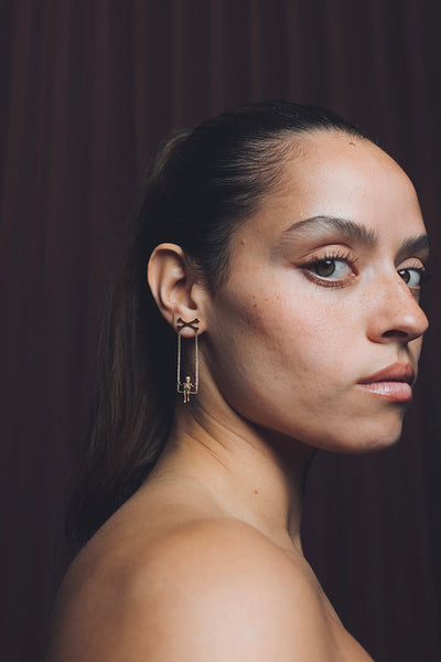 Bad Bones Betty Earrings - Gold