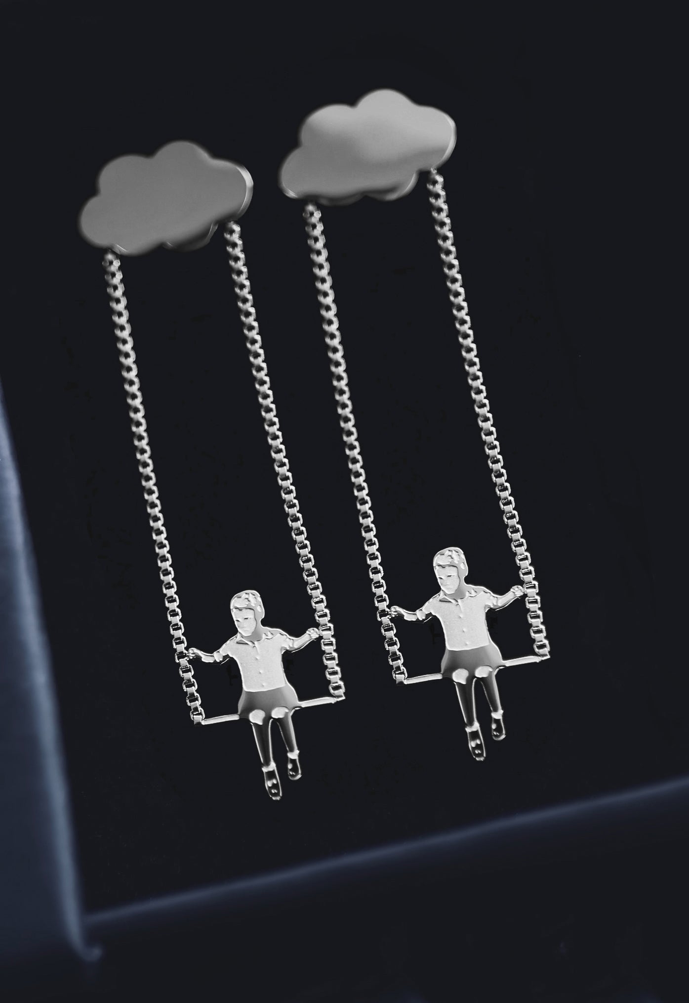 Archie in the Clouds Earrings - Silver