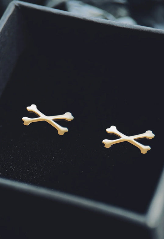 Bad Bones Studs - Gold