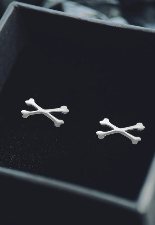 Bad Bones Studs - Silver