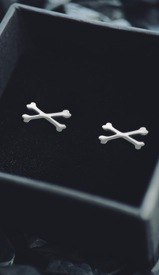 Bad Bones Studs - Silver