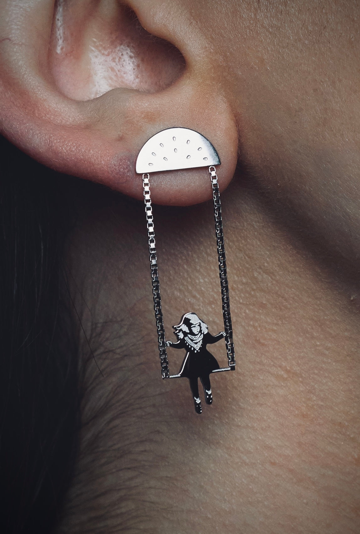 Amina in the Air Earrings - Silver