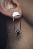 Amina in the Air Earrings - Silver