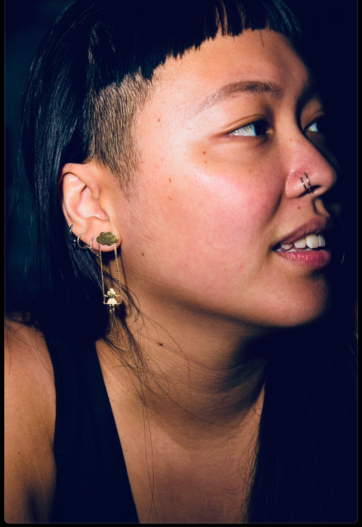 Ivy in the Clouds Earrings - Gold