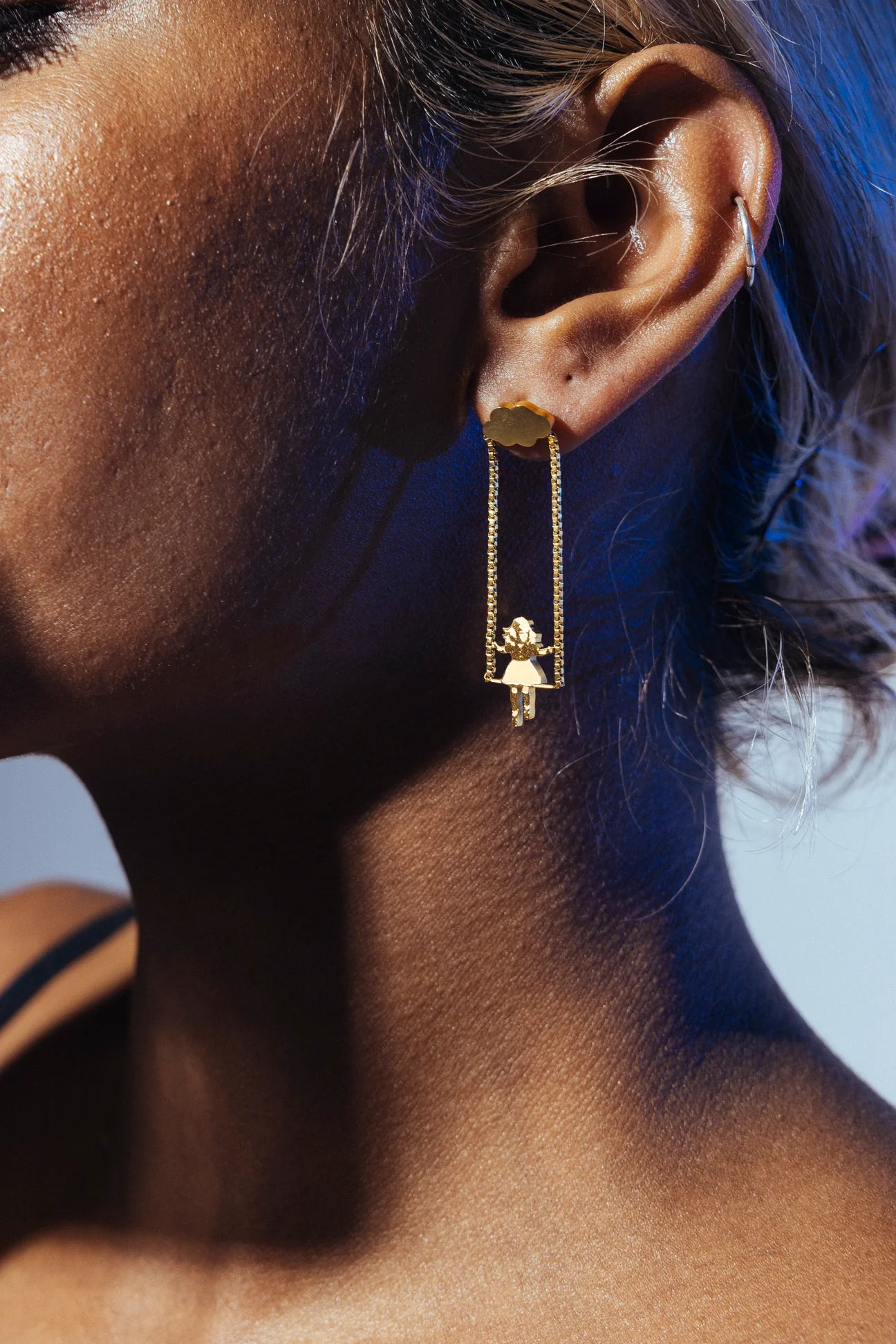 Ivy in the Clouds Earrings - Gold