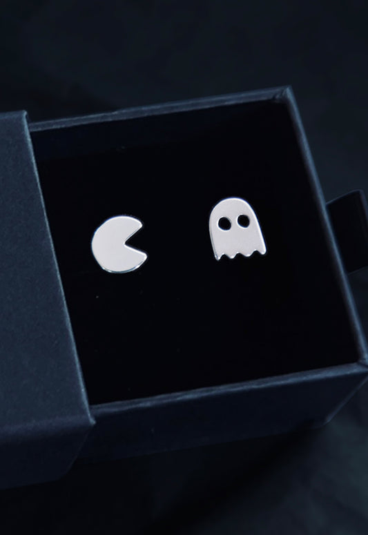 Chompy and Señor Boo Studs - Silver